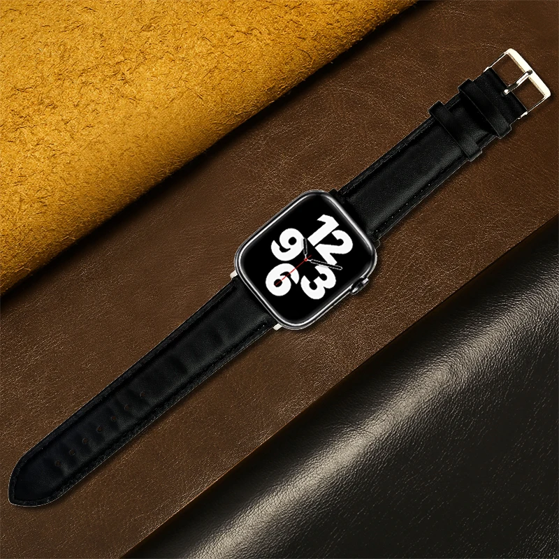 Leather strap For Apple watch band 8 Ultra 7 49mm 45mm 41mm 44mm 40mm 42mm 38mm Smartwatch wristband bracelet iWatch 6 SE 5 4 3
