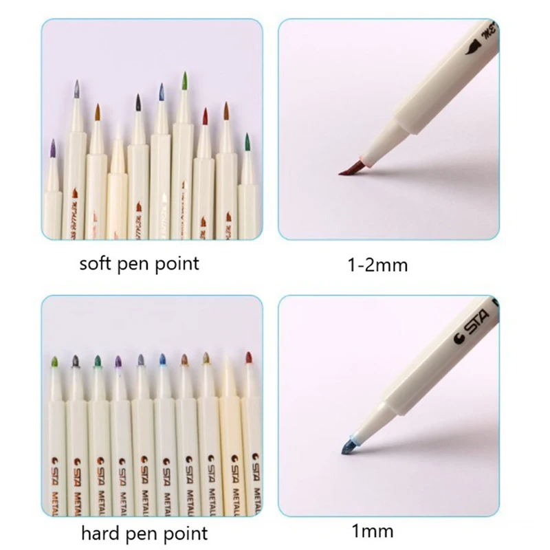 

Маркеры металлические для скрапбукинга, 6/10 шт.