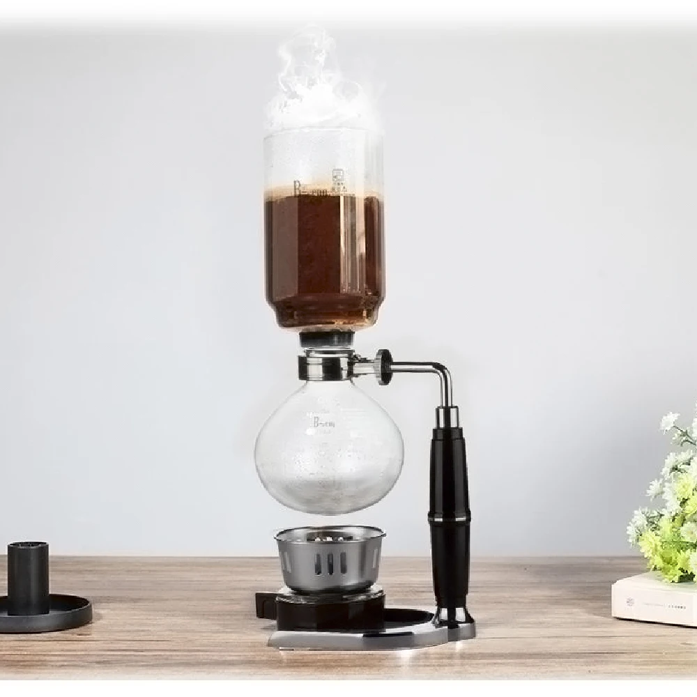 Сифон с 3 чашками Кофеварка сифон чайник вакуумная ручная кофемашина