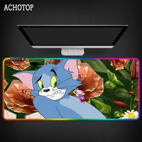 toms cat cartoon jerry gaming mouse pad rgb pc mousepad xxl game pad cartoon rubber mouse pad office keyboard with backlit pad