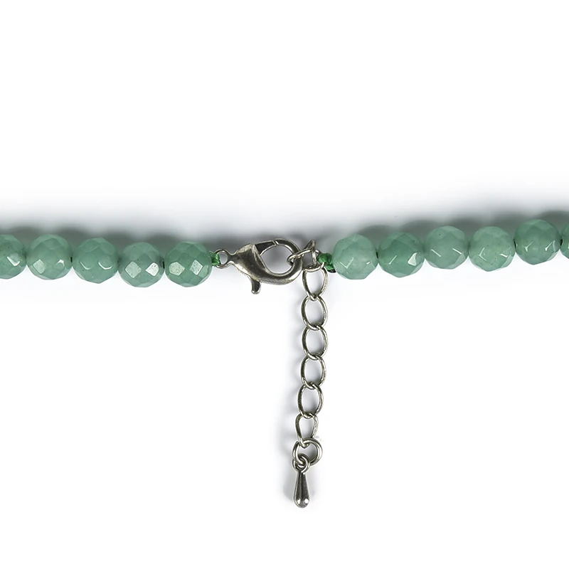 Натуральный зеленый халцедон камня яшмы размер 6 14 мм Вырезать ожерелье с башней