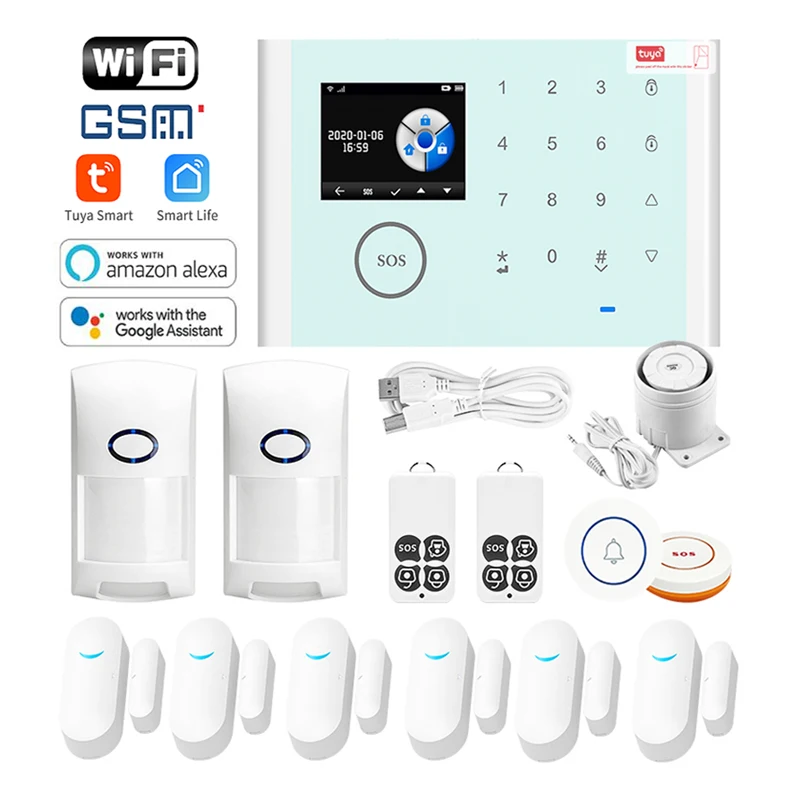 Система охранной сигнализации с ЖК дисплеем Wi Fi GSM|Комплекты для сигнализации| |