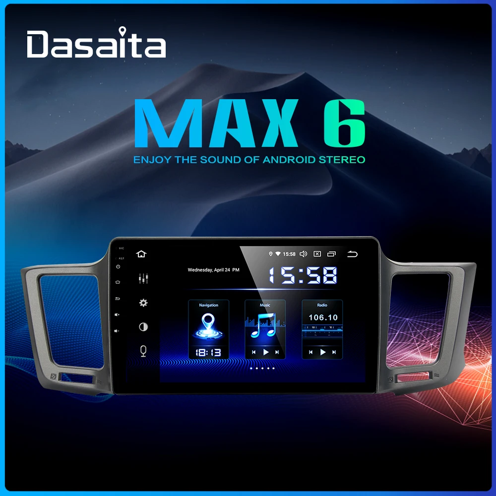 Dasaita 10 2 &quotIPS 1 Din GPS Android 9 0 мультимедийный автомобильный Радио плеер для Toyota RAV4 2014