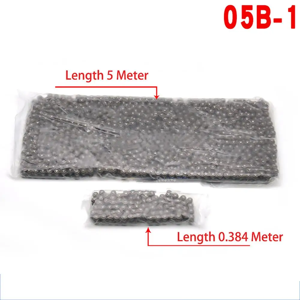 

1Pcs 05B-1 Roller Chain Pitch 8mm Carbon Steel 0.384Meter/5Meter Industrial Transmission Chain