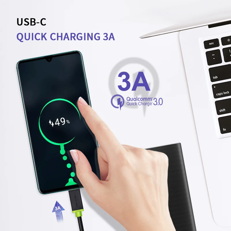 Кабель usb type-C USB 3,0 type-C 3,1 кабель для быстрой зарядки и синхронизации данных 3A для samsung Galaxy S9 Note 8 9 huawei ноутбука N039