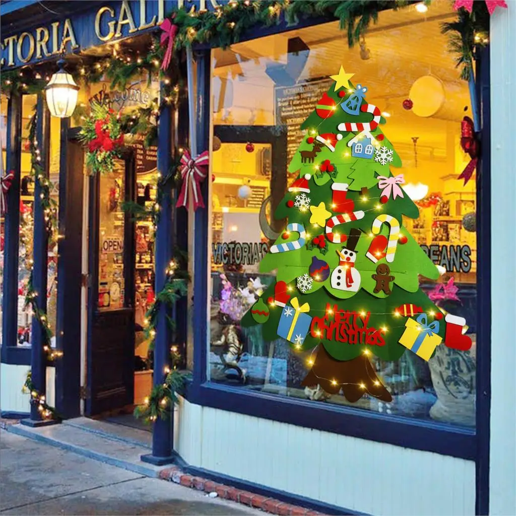 Войлочная Рождественская елка сделай сам светильник кой новогодние подарки