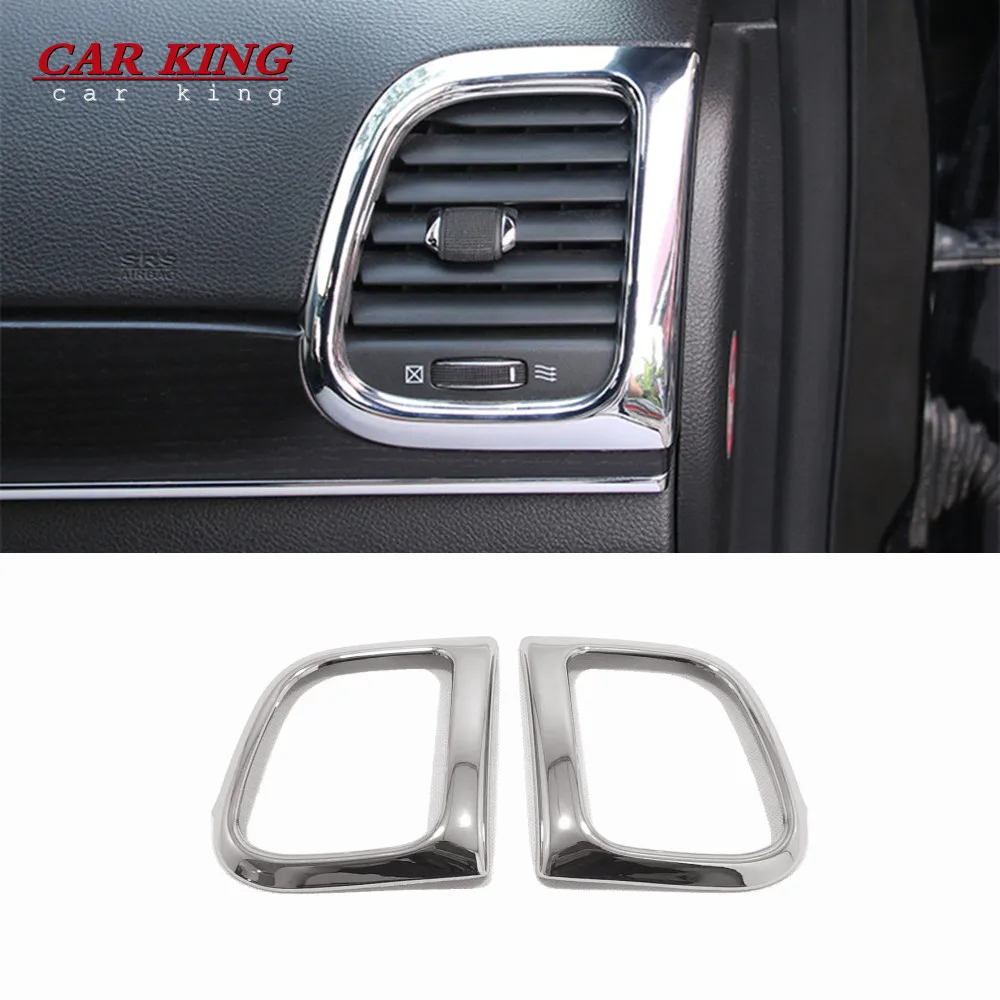 

Для Jeep Grand Cherokee WK2 2011-2018 2019 2020 ABS пластик автомобильный кондиционер вентиляционная крышка отделка розетка рамка наклейка аксессуары