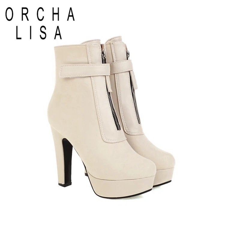 

Новинка зимы 2021, сексуальные водонепроницаемые короткие ботинки на толстом каблуке, с круглым носком, размеры 34-50