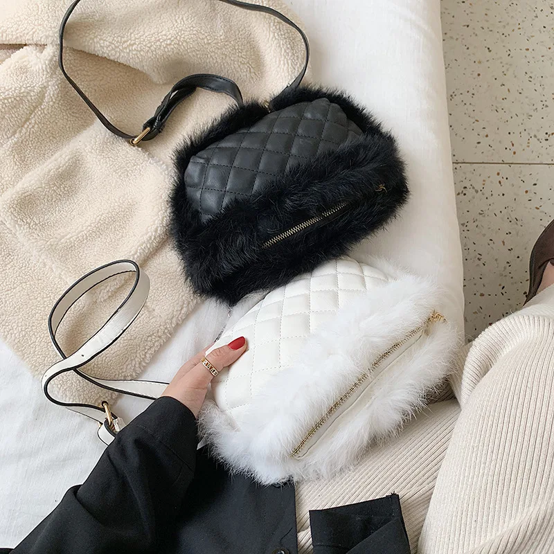 Винтажная осенняя и зимняя новая модная меховая сумка высокого качества PU