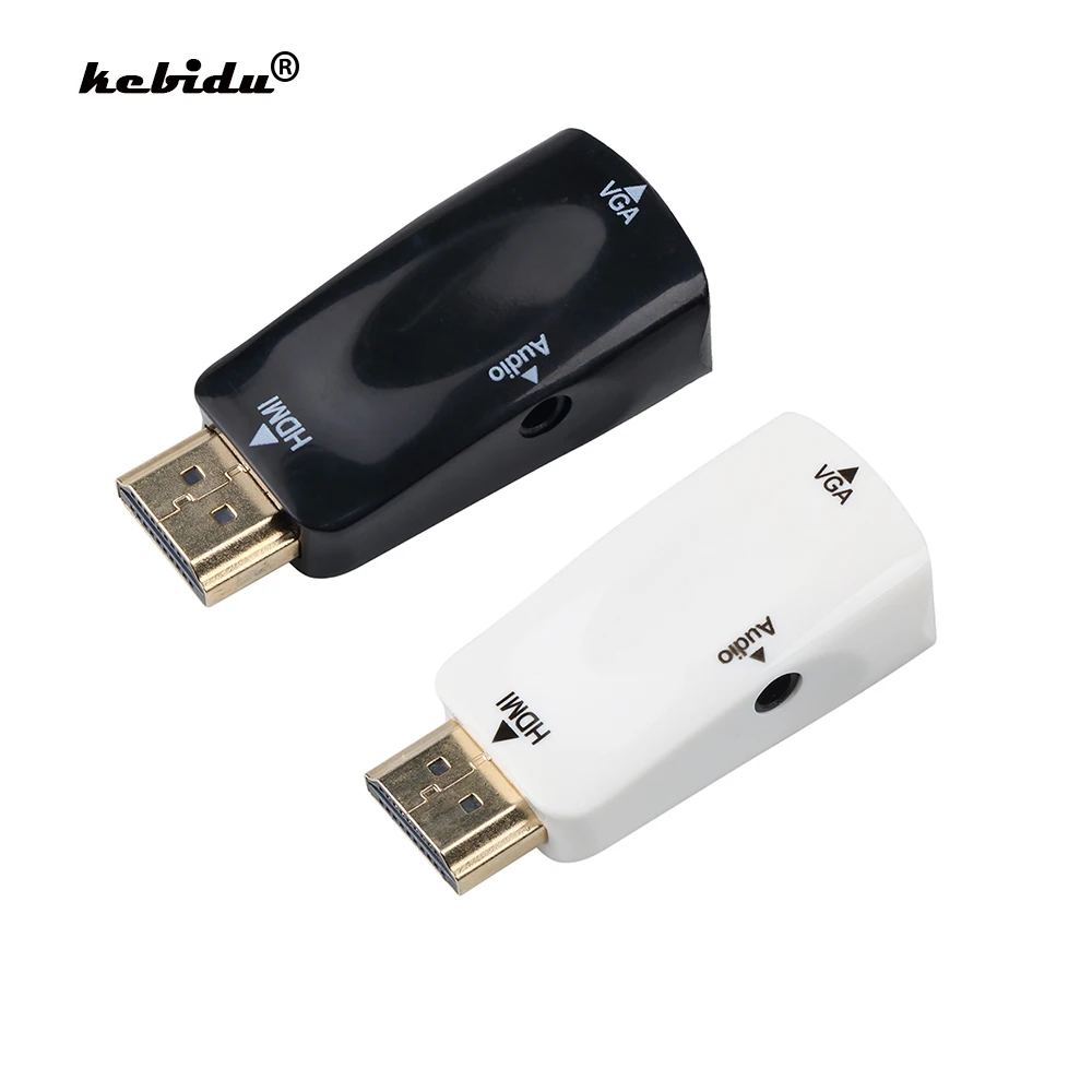 Адаптер kebidu HD 1080P HDMI совместимый с VGA конвертер кабель штырь гнездо Поддержка HDTV