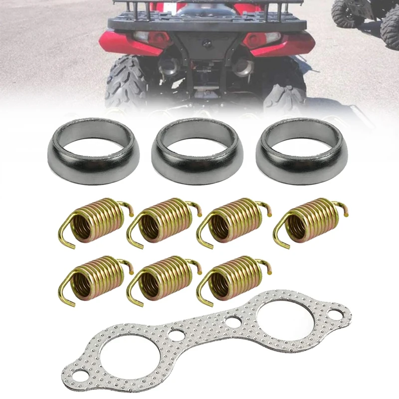 

Exhaust Muffler Pipe Gasket and Spring Rebuild Tool Kit 5250091 7041789 for Polaris Ranger XP 800 4X4 EFI 2010-2012