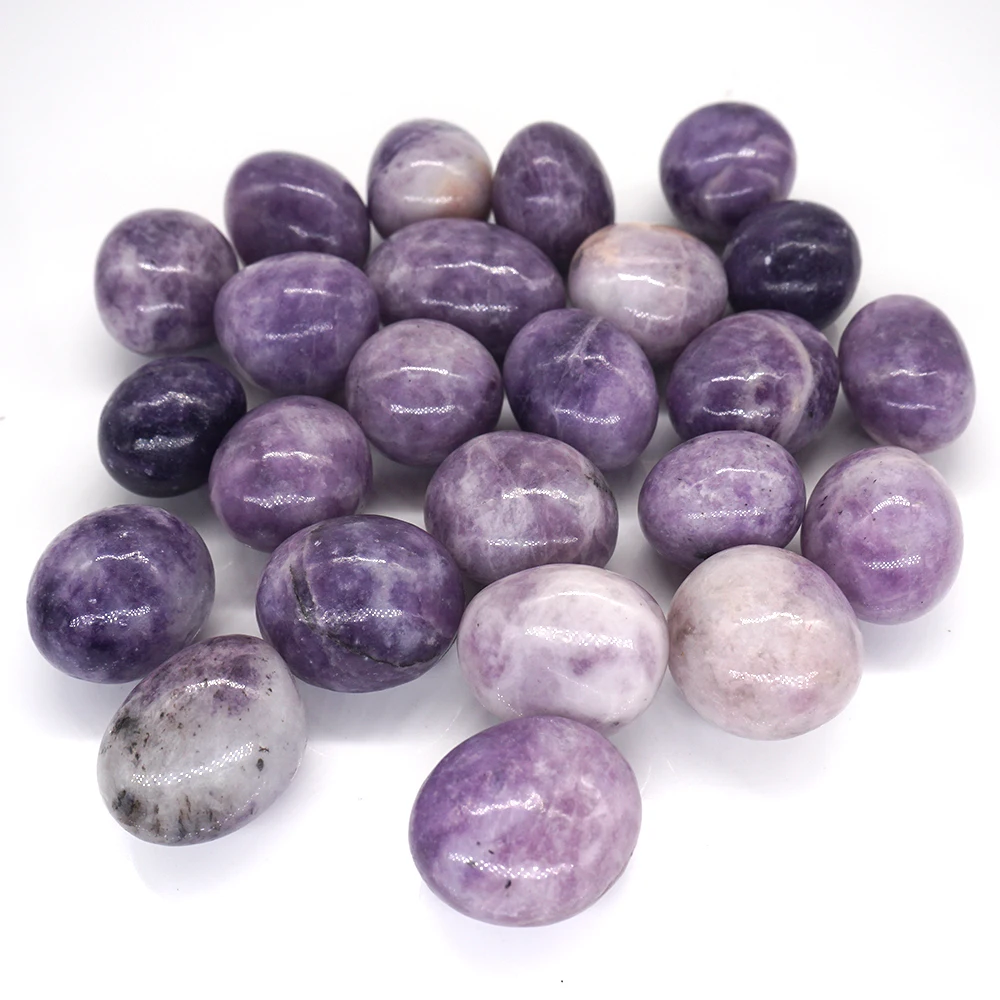 

Natural Lilac Lepidolite Round Healing Crystal Quartz Mineral Specimen Reiki Tumbled Energy Stone Bulk Gem Home Aquarium Decor