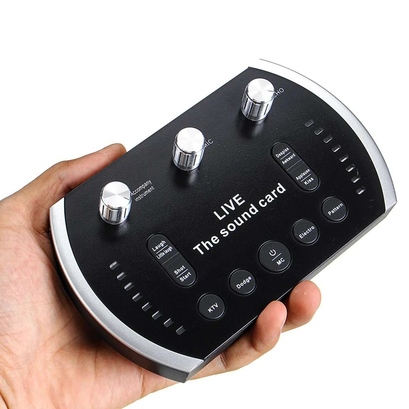 Внешняя звуковая карта USB с интерфейсом o для прямой трансляции в