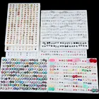 Набор из 100 маленьких сережек-гвоздиков, для девочек, из акрила, с кристаллами, в виде сердца, звезды, животных, Луны, короны, пластиковые ювелирные изделия, серьга геометрической формы пара