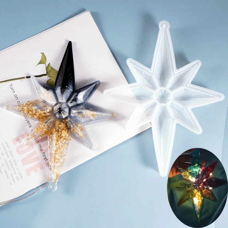 

SNASAN star pendant Silicone Mold Ornaments Resin Clear Mold Diamonds Crystal DIY Mold Home christmas Decoration Craft Resin Art