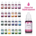 Жидкий пигмент для блеска для губ, эпоксидный слайм, сахар, мороженое, 24 шт.