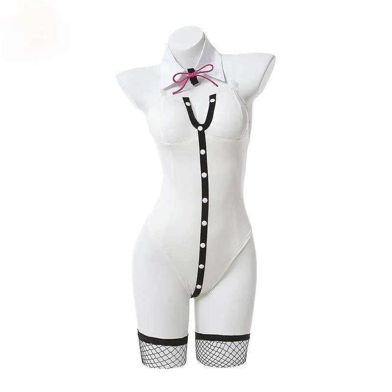 Bunny Girl Cosplay Bodysuit Anime Danganronpa Nanami ChiaKi Costume Jumpsuit for Woman Sexy Party Dress | Тематическая одежда и