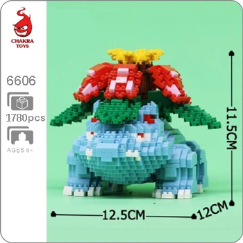 Venusaur Карманный Монстр Чаризард Blastoise Venusaur Gyarados Snorlax Arcanine Ash животное Алмаз Мини Строительные маленькие блоки игрушка без коробки - Цвет: Venusaur
