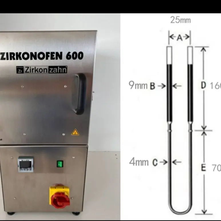 Нагревательные элементы Mosi2 из циркония с высокой степенью чистоты 1800 ° C для |