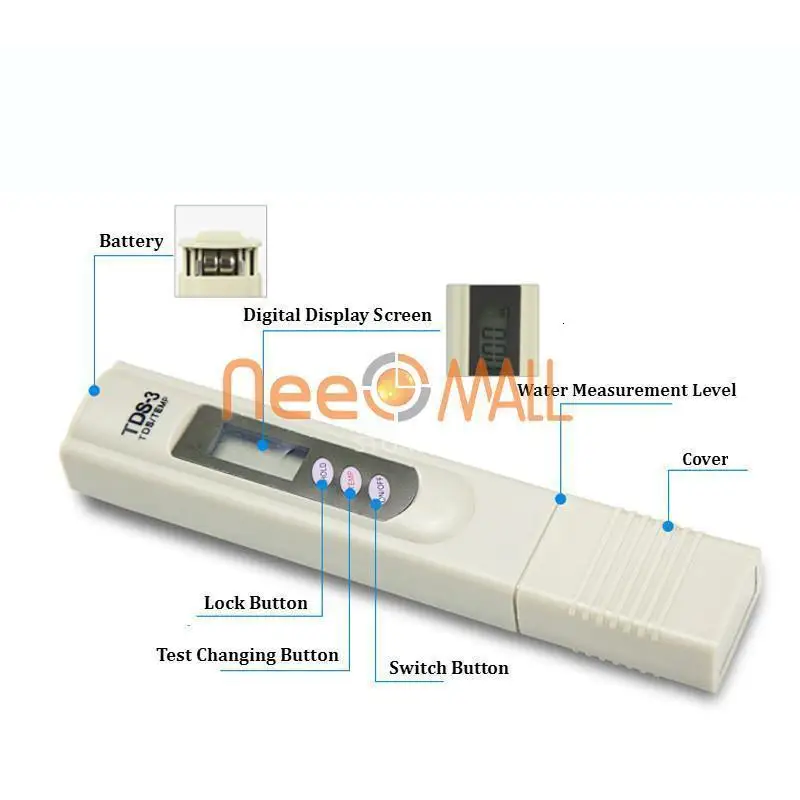Цифровой аквариум для воды TDS тест ing Pen аквариум для рыб GH/DH тестовый инструмент измеритель жесткости воды