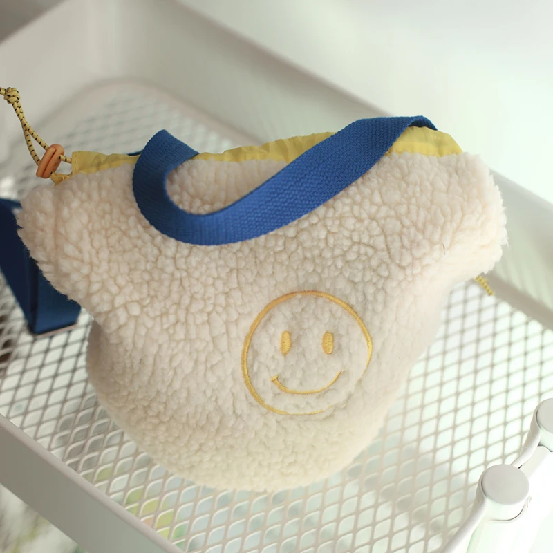 Корейская сумка для покупок Детские Наплечные сумки из флиса органайзер