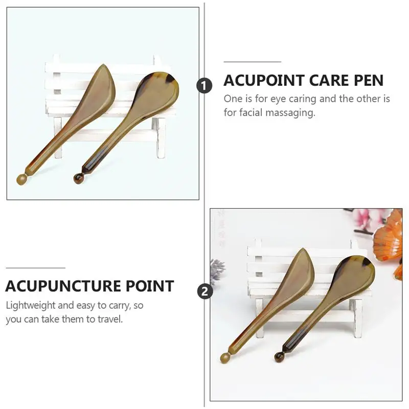 

2pcs Acupuncture Point Pen Acupressure Pen Acupoint Care Pen Facial Acupressure Pen for Home Massage Gift