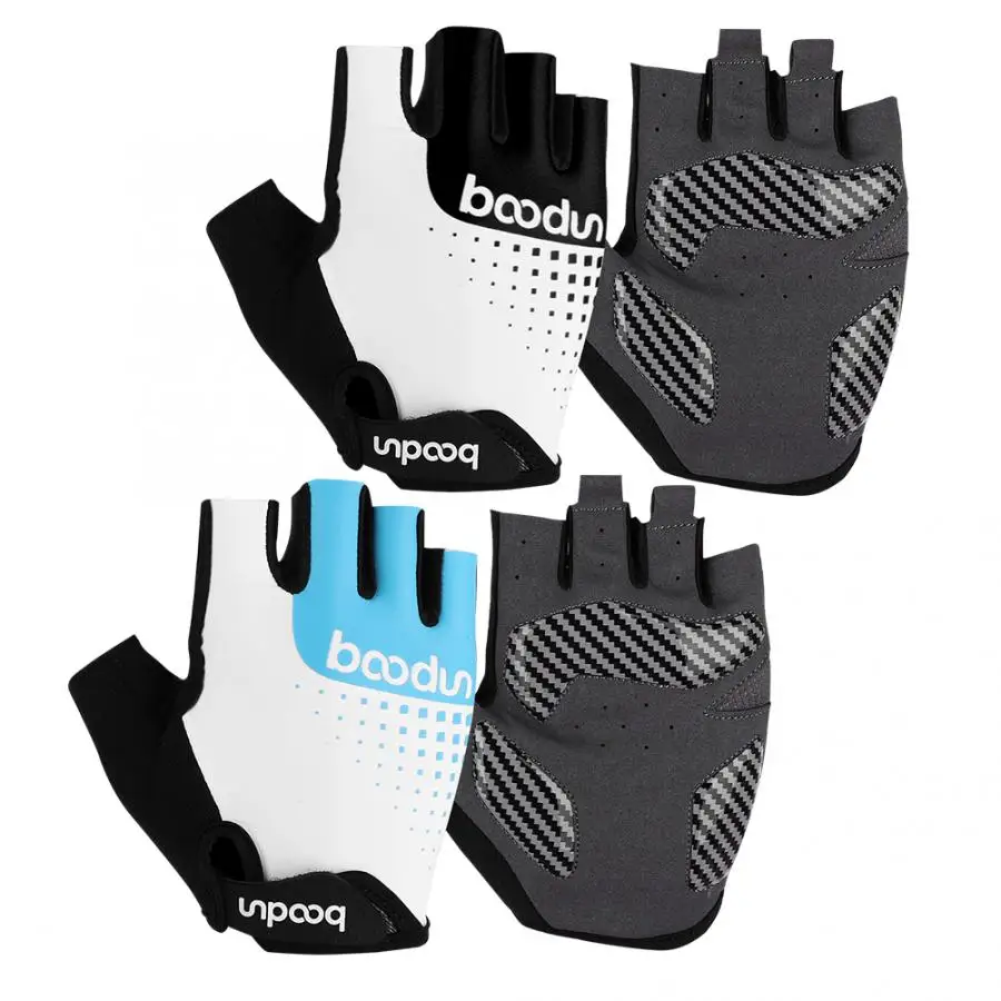Перчатки BOODUN велосипедные с открытыми пальцами для мужчин и женщин спортивные