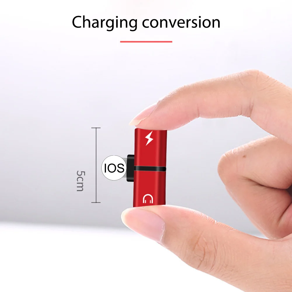 

For Earphone Adapter Charging Audio Converter Dual IOS Interface Rapid Charging Connection + Music Playback for iPhone for iPad