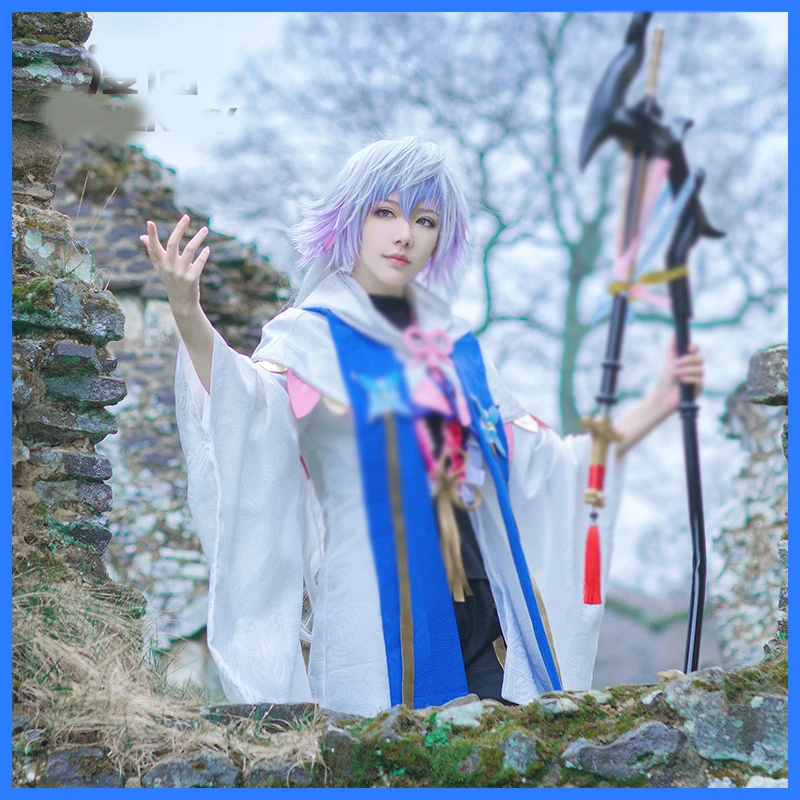 Anime Fate/ Grand Order Merlin Wig Synthetic Hair Cosplay Costume Prop Party Decor for Men Boy Halloween Gift 1pcs | Тематическая