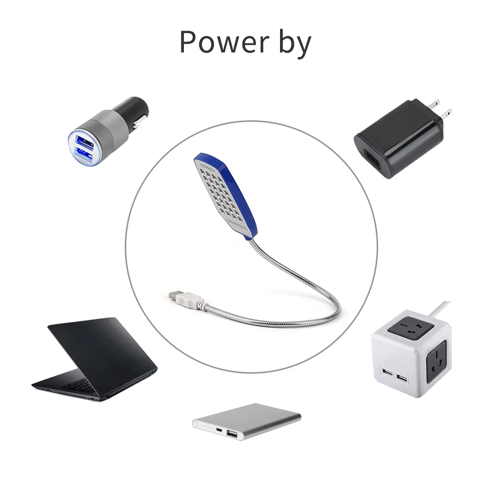 Светодиодный ночник USB Mini 28Leds 4 цвета супер яркий чтение гибкий книжный