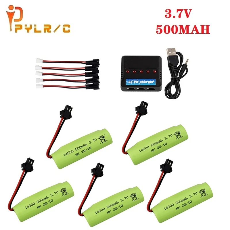 Аккумулятор 1S 3 7 в 500 мА · ч 14500 литий-полимерный с зарядным устройством для DE35 DE38