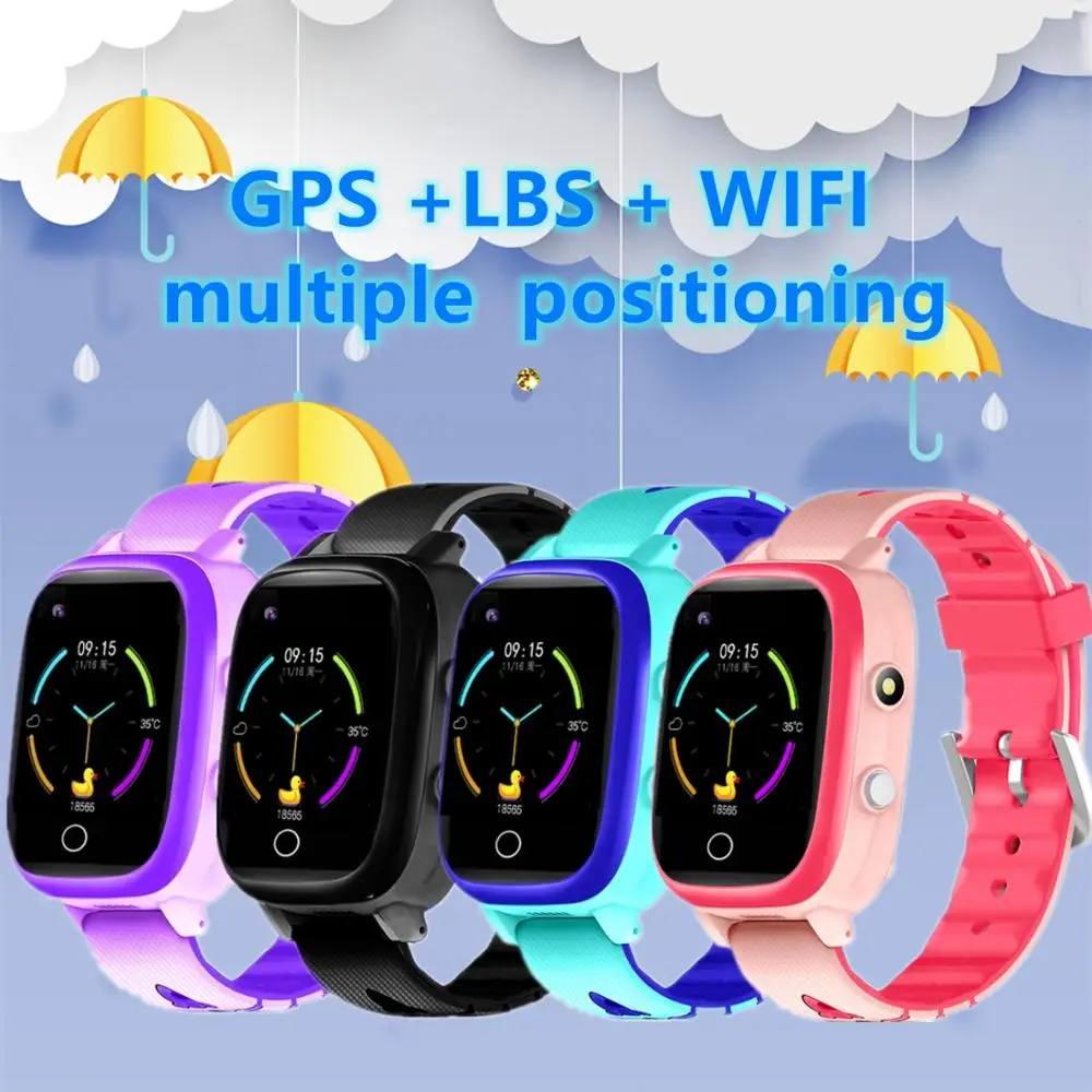

T5S Kids Measuring Body Temp 24 Hours Heart Rate Smart Watch 4G GPS WIFI Tracker SOS Video Call For Children Anti Lost Monitor