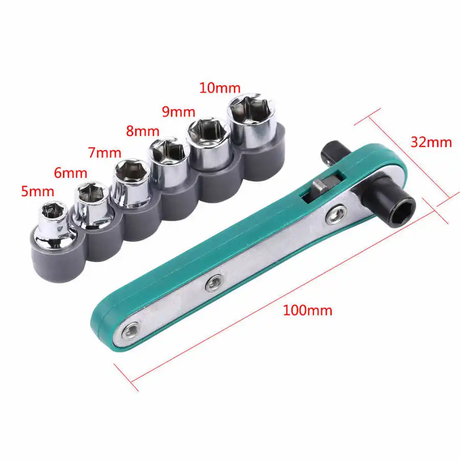 1/4" Hex Wrench Screwdriver Ratchet Handle + Sockets+ Bit HighQ | Инструменты