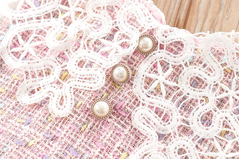 Элегантный комплект одежды для маленьких девочек винтажная куртка с длинными