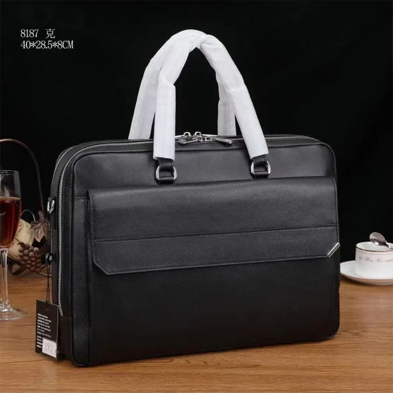 

New 2021 trend M big brand B men's briefcase imported leather computer bag business handbag messenger bag