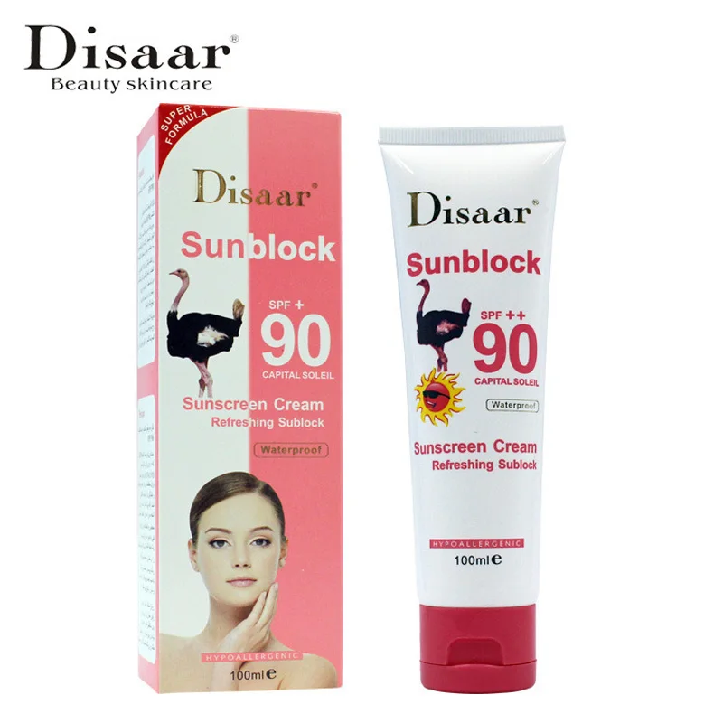

DISAAR Ostrich Foundation Sunscreen SPF90 PA ++ Concealer Moisturizing Anti-Wrinkle Facial Sunscreen 100g Sunblock