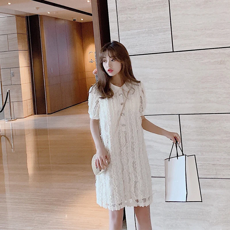 MISHOW 2019 летнее платье-Поло женское пальто с длинным рукавом кружевные носки