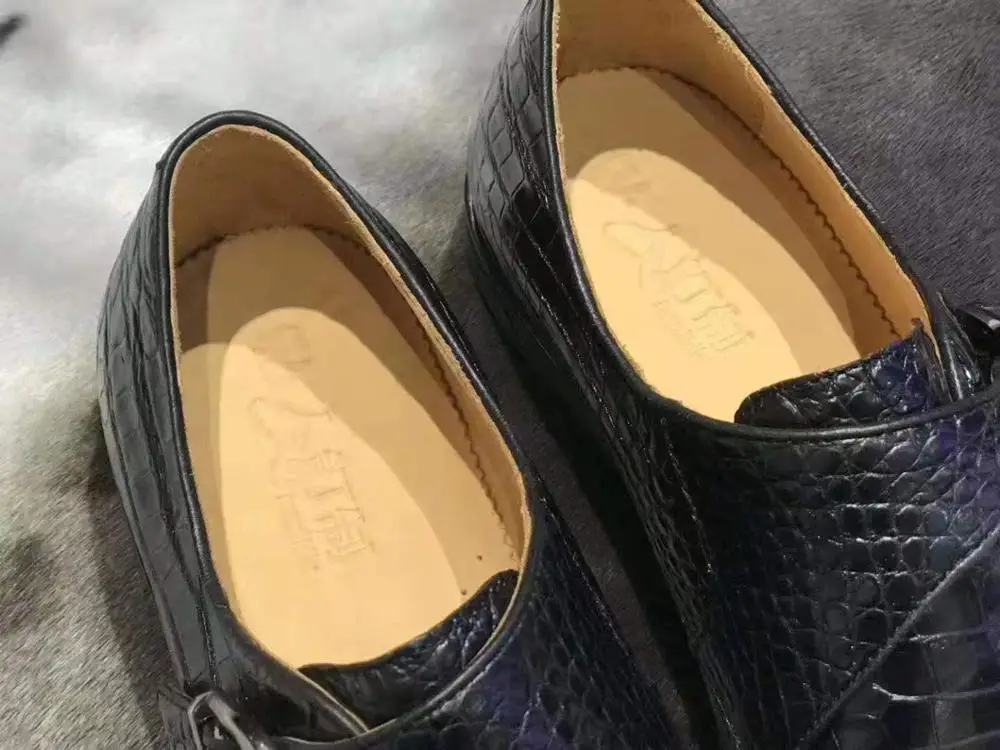 100% Genuine crocodile skin leather men fashion shoe with cow lining best quality business dress offical | Обувь