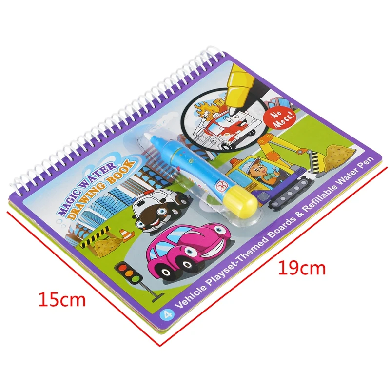 2Pcs COOLPLAY Magic Water Drawing Book Coloring Doodle with Pen Painting Board for Kids Toys Toy Birthday Gif |