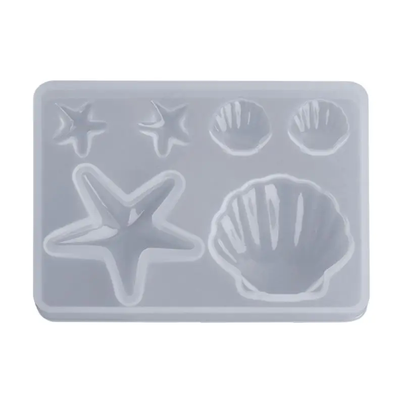 Silicone Mold Sea Shell Starfish DIY Epoxy Resin Jewelry Making Pendant Cake Decoration Mirror Crystal Handmade Crafts Gifts | Украшения и