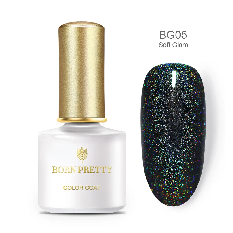 BP-BG05 Born pretty, голографическая УФ-гель для ногтей Базовое покрытие и верхнее покрытие набор 6 мл Сияющий лазер замочить от маникюра Гель-лак для нейл-арта УФ-гель - Цвет: BP-BG05