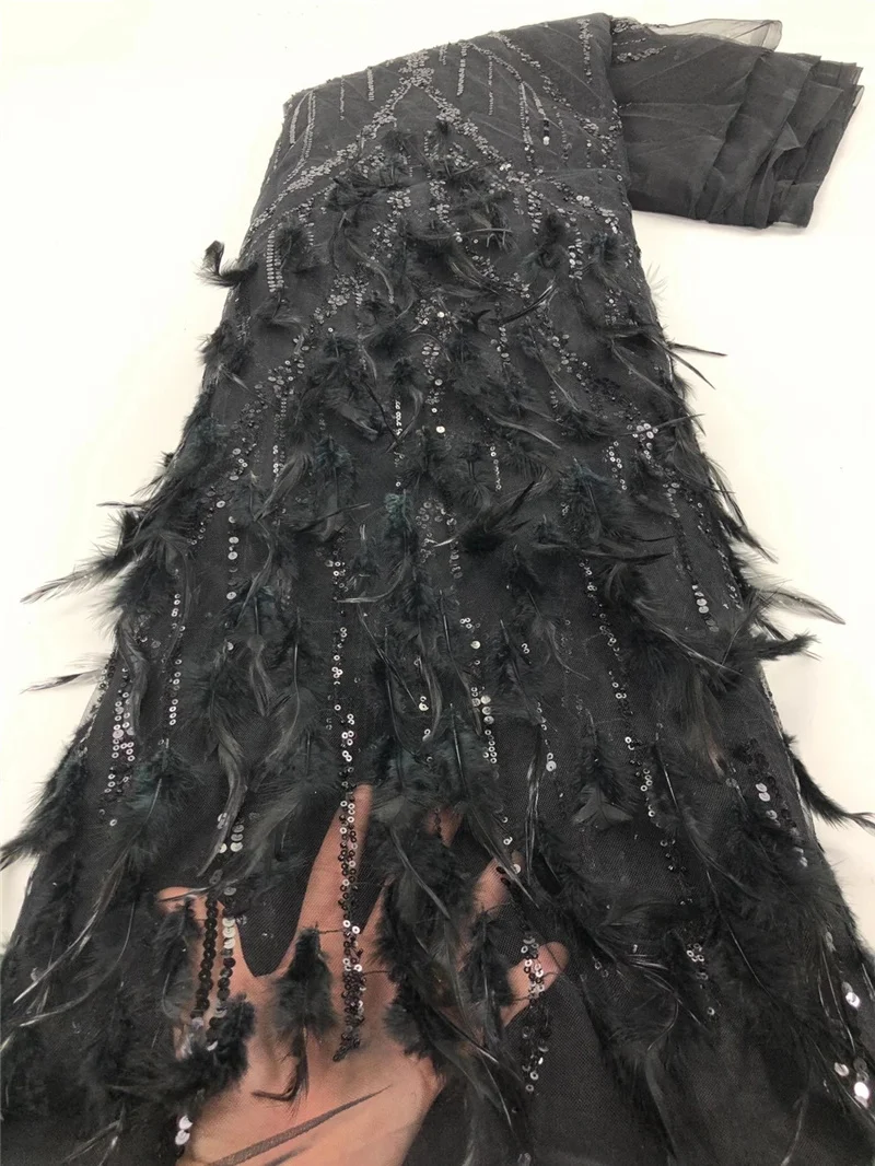 

Nigerian Lace Fabrics 2020 High Quality Lace With Sequins African Lace Fabric Embroidered French Tulle Lace Material NI4424-2