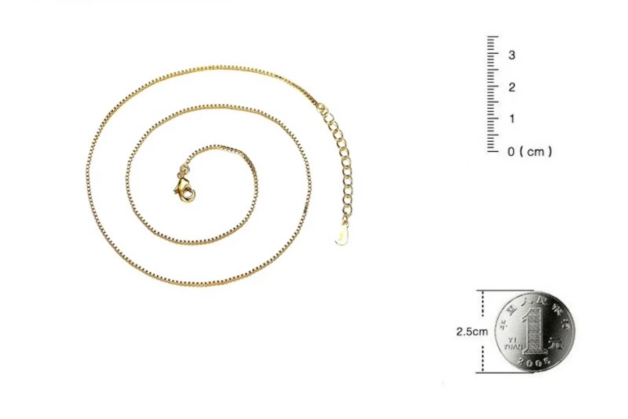 Женское серебряное ожерелье 40 см + 4 см|Ожерелья| |