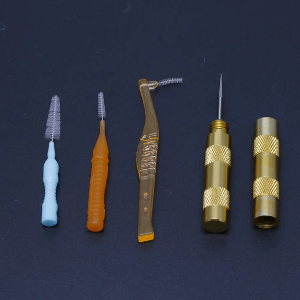 

New 4Pcs Cleaning Airbrush Nozzle Spray Gun Repair Needle&Brush Kit Tool Set