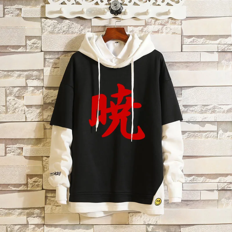 Narutoo Kakashi Sweater Hoodie Sportswear Sweatshirts Top Fake Two Piece Women Men Cosplay Costumes |