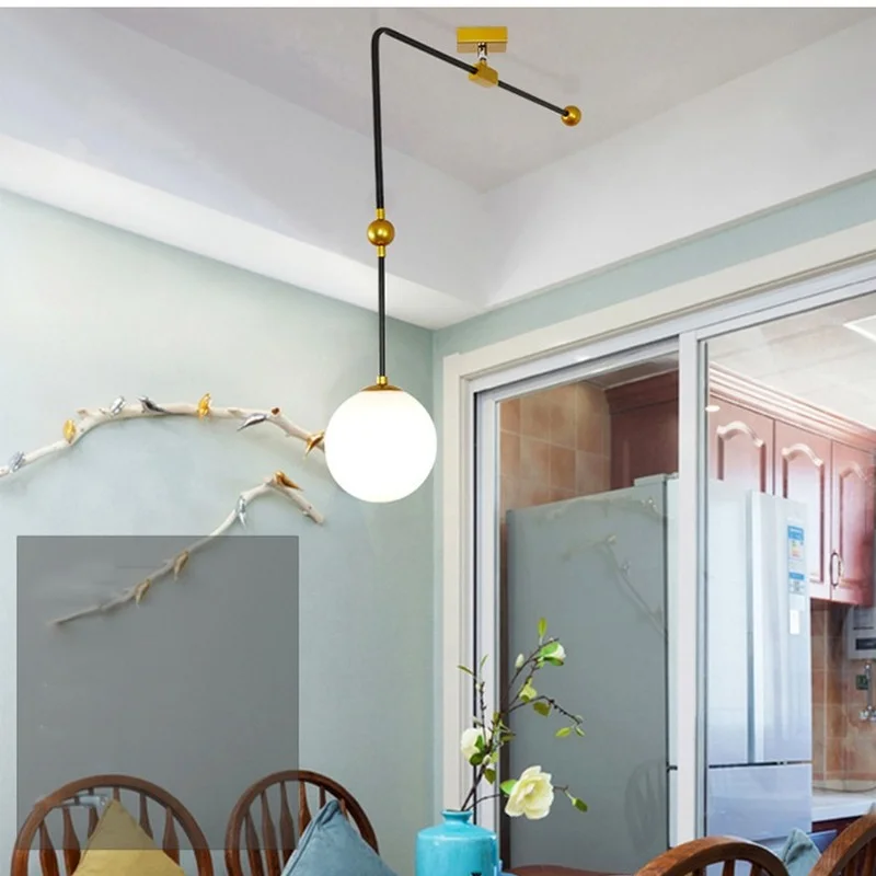 Подвесные светильники геометрический простой стеклянный шар скандинавский