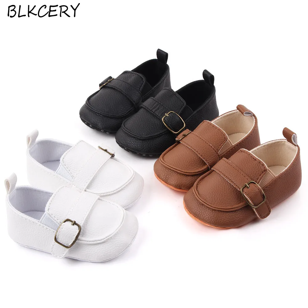 

New Fashion Baby Shoes Casual Shoes Soft Bottom Infants PU Leather First Walkers Anti-slip Baby Shoes Toddller Boys Crib Shoes