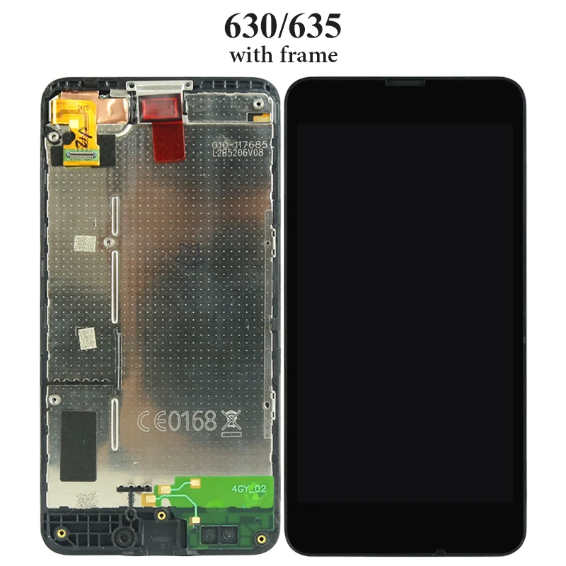 ЖК-дисплей с сенсорным экраном в сборе для Microsoft Nokia Lumia 630 635 заменой рамки