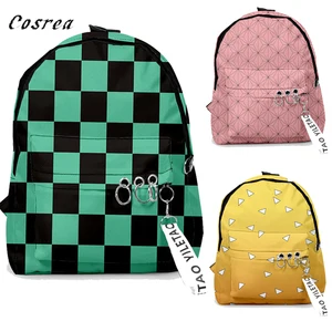 Рюкзак Demon Slayer: Kimetsu no Yaiba, Холщовая Сумка Tomioka Giyuu, школьные сумки для девочек, дорожная сумка, сумки для ноутбуков для мальчиков