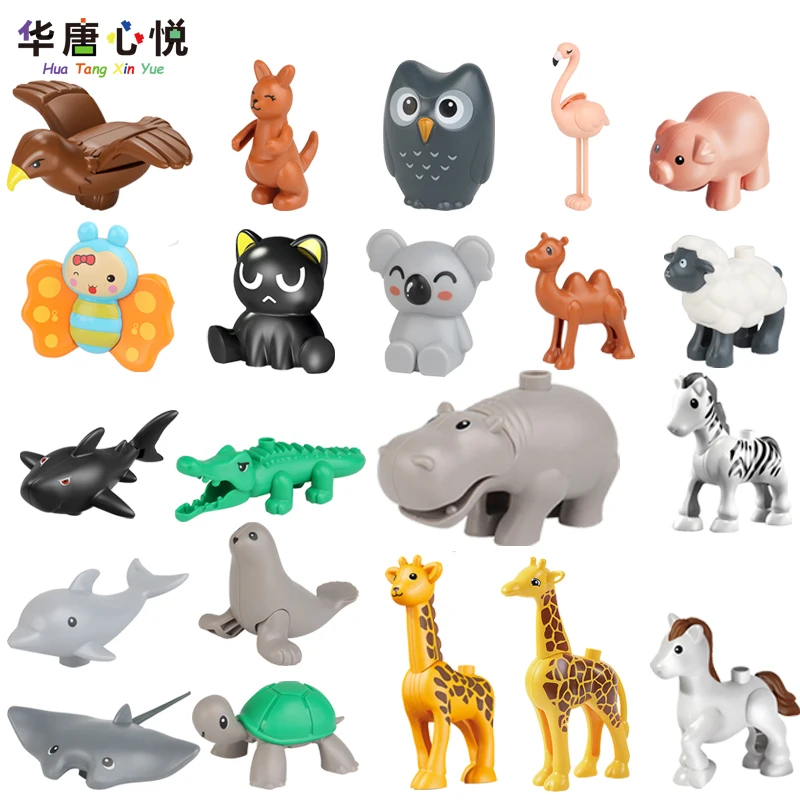 

Big Size Animal Dinosaur Giraffe Lion Cute Pets Decoration Building Blocks Educational Toys Gifts Large Particle Animals Model